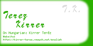 terez kirrer business card